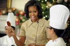 奥巴马夫人喜迎圣诞节