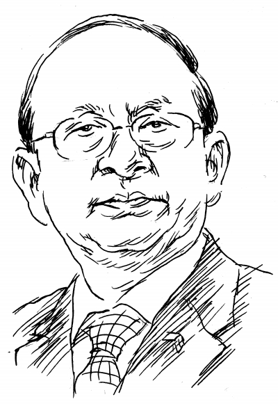 缅甸总统吴登盛      绘画：赵和平