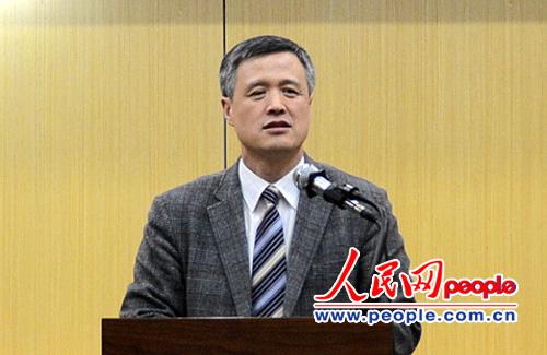 中国驻韩国大使馆教育处安玉祥参赞致辞。