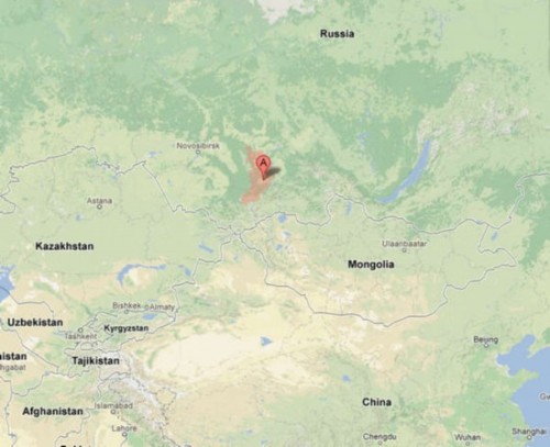 发现中国公民尸体的俄哈卡斯共和国位置