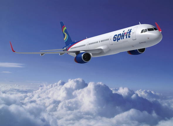 Spirit航空公司空客A321飞机想像图图片：空中客车公司（Airbus photo）