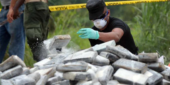 哥伦比亚警察没收准备运往美国的2000公斤可卡因