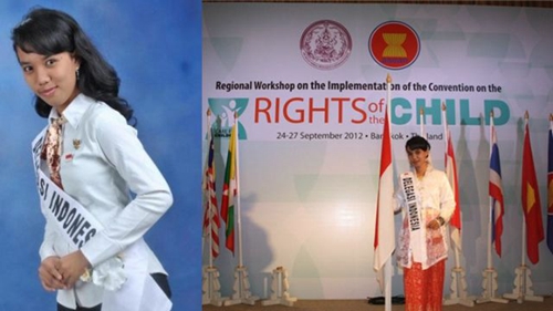 伟里莎曾代表印尼出席在泰国举行的儿童权利大会。