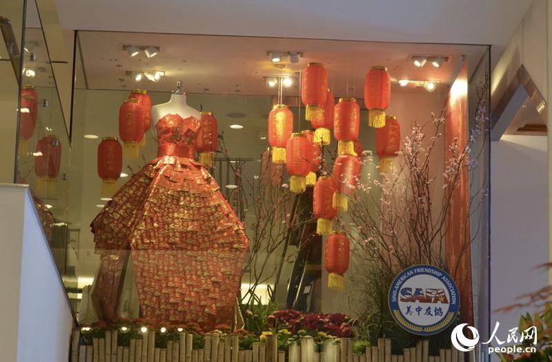 中国元素首次亮相梅西百货花卉展