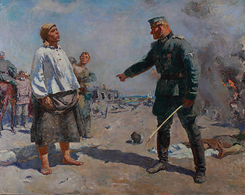 ���λ���Ա��ĸ�ס���������Ī�� S.V. 1943  �����ͻ�  120��150cm �����������˹�ִ���ʷ����ݲ�
