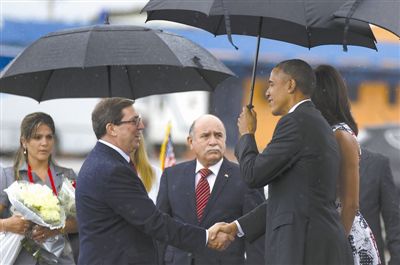 奥巴马首访古巴十大历史瞬间见证美古关系（组图）