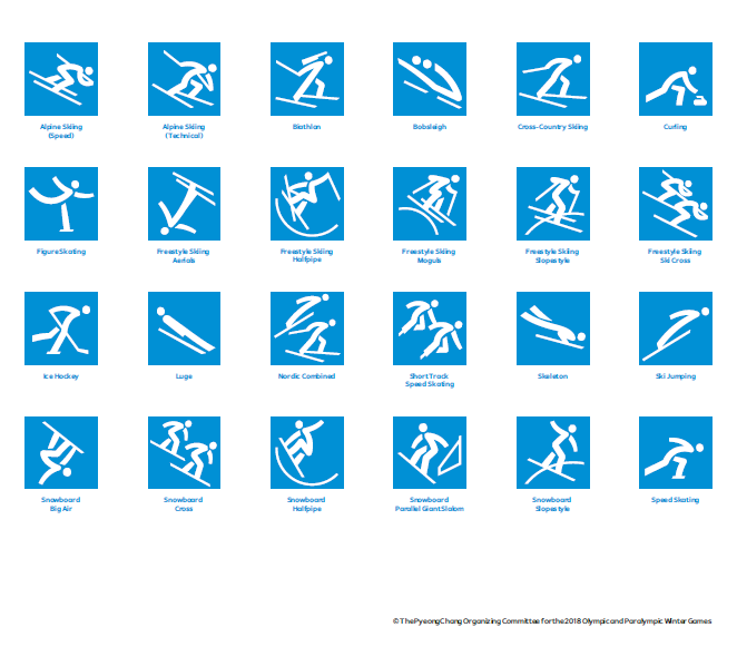 2018平昌冬奥会体育图标正式发布