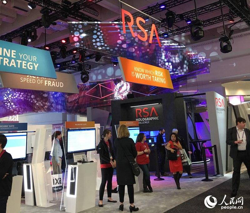 全球信息安全峰会RSA大会2月13至17日在美国旧金山召开。中国参展商达37家,成为仅次于美国的第二大参展国。(韩莎莎摄）