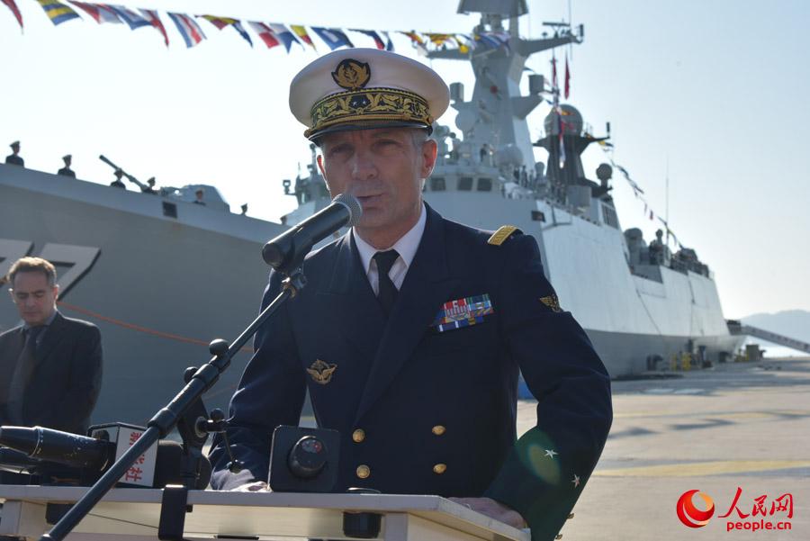 法国海军地中海海区副司令普罗内尔海军准将致辞