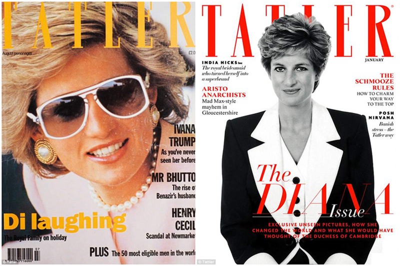 哈里王子已故的母亲戴安娜王妃曾两度登上《Tatler》封面。