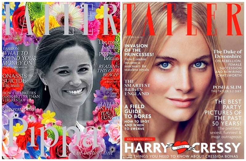 沾王室成员的光，凯特王妃的妹妹皮帕・米德尔顿以及哈里王子的前女友克雷西达・博纳斯也登上过杂志封面。