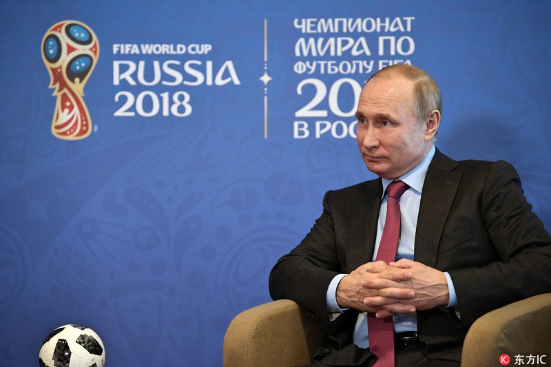 2018世界杯下月开幕 俄总统普京拿到球迷身份