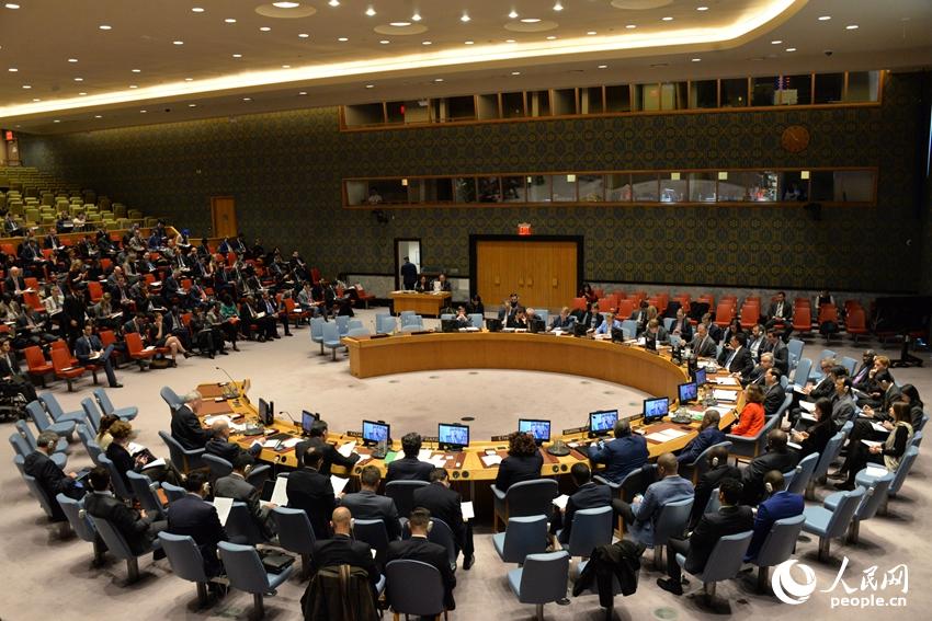 安理会“非洲和平与安全：加强非洲维和行动”公开辩论会现场