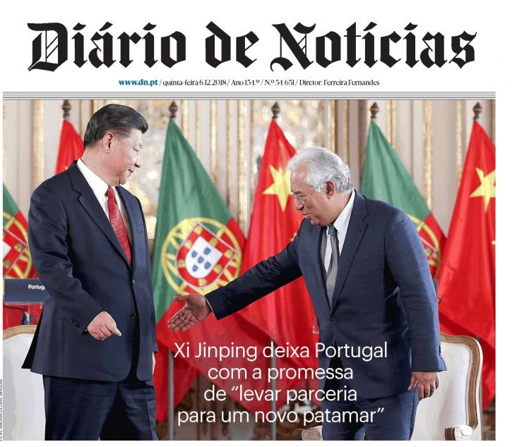 葡萄牙《新闻日报》报道：习近平会见葡萄牙总理科斯塔