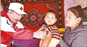 2018年10月20日，中国红十字会总会组织的中国红十字援外医疗队在乌兰巴托市对130名0至14周岁儿童开展了先天性心脏病筛查活动，最终确认47名患儿可接受手术，并将他们送到中国北京和内蒙古自治区进行手术治疗。