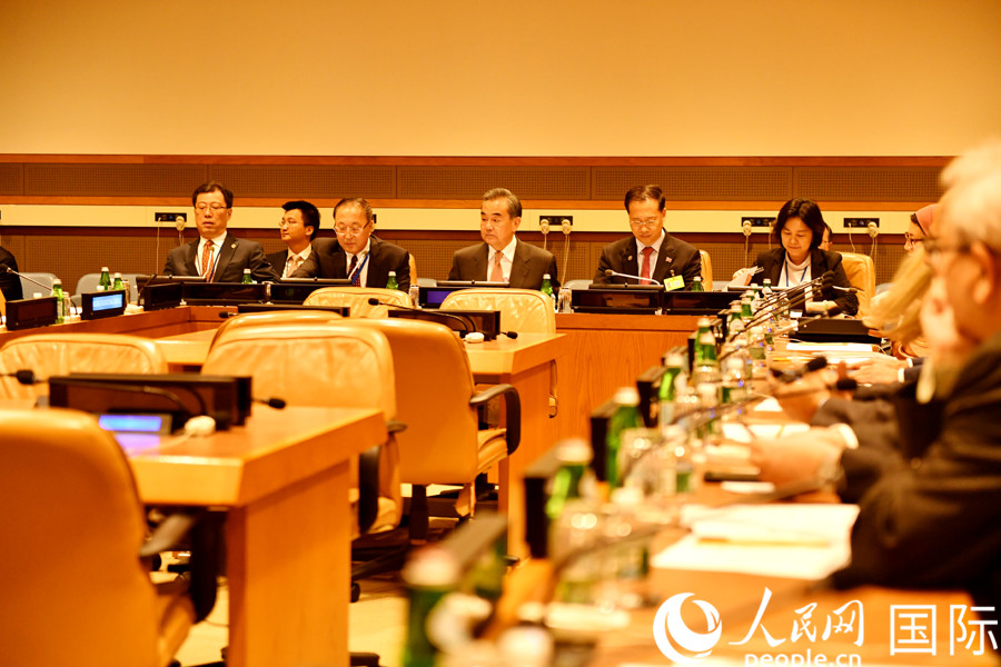  9月25日，9月25日，国务委员兼外长王毅在联合国总部主持文明古国论坛外长会。 李凉 摄