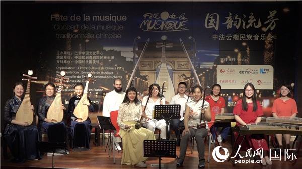 “云端”中国传统民族音乐会在全球播出。（图片由巴黎中国文化中心提供）