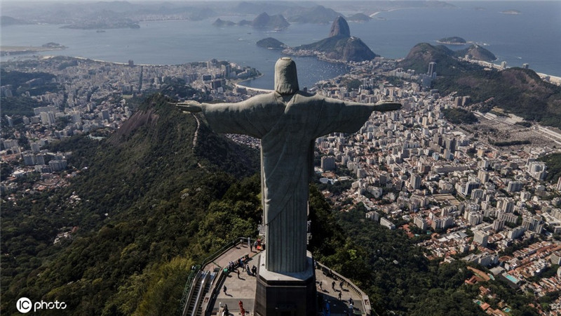 巴西里约旅游景点开放 游客参观打卡基督像【3】
