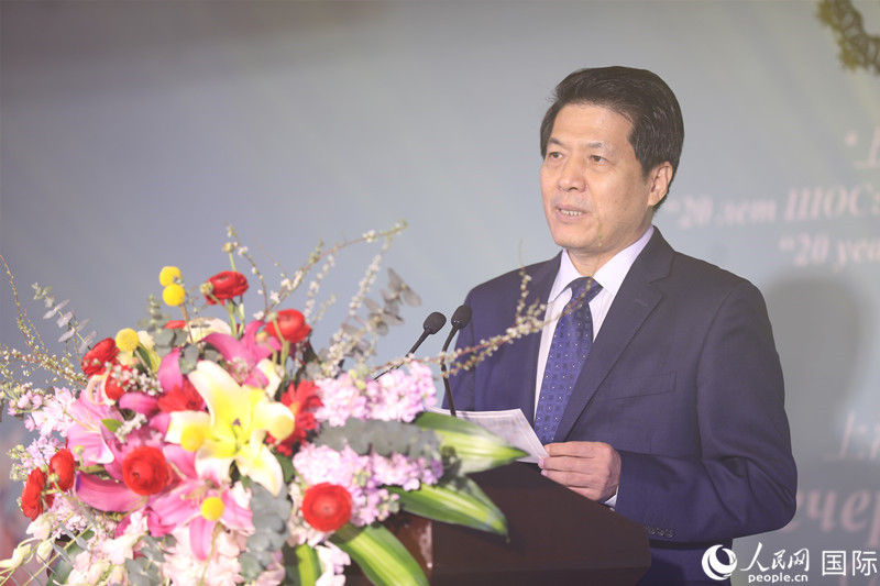 中国政府欧亚事务特别代表李辉致辞。 上合组织秘书处供图