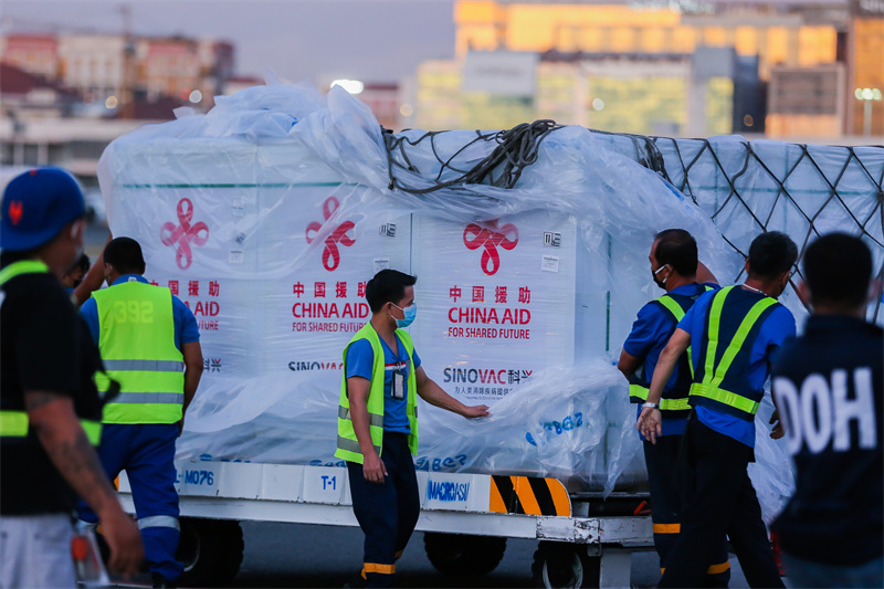 第五批中国政府援助菲律宾疫苗运抵马尼拉。中国驻菲律宾使馆供图