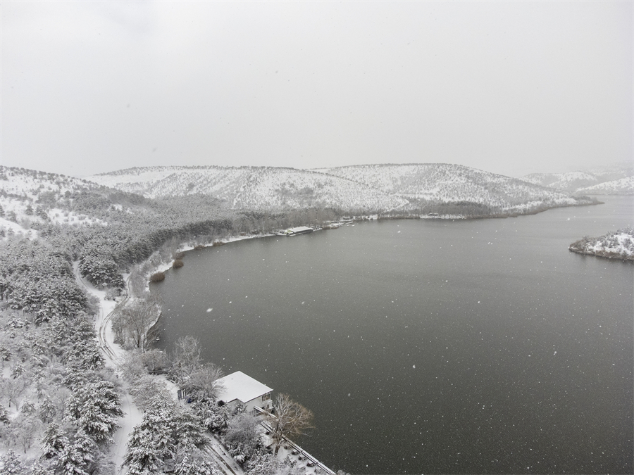 土耳其安卡拉迎来降雪 宛如白色仙境