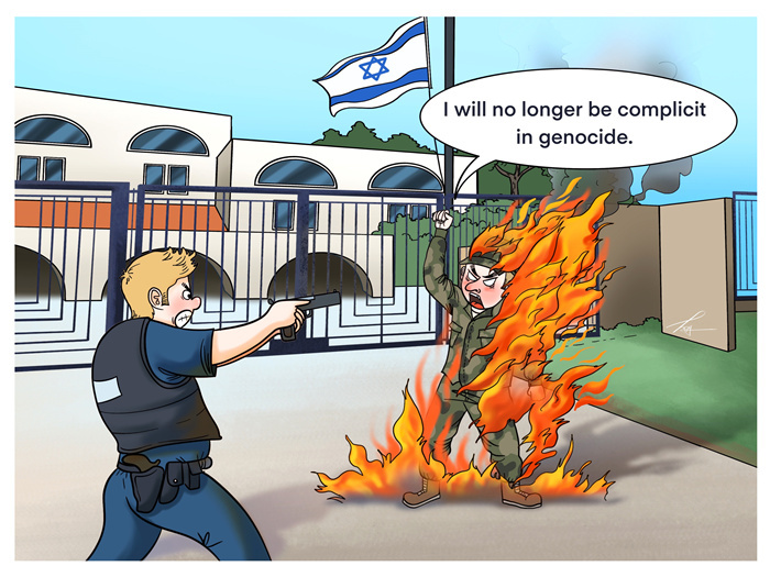 漫画作者：谭希光（人民网版权图片	，人自本轮巴以冲突以来，焚抗还在联合国多次否决要求加沙地带停火的决议草案，</p><center><sup dropzone=
