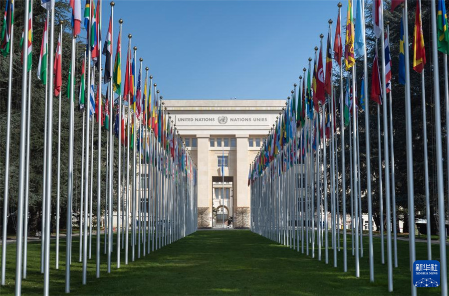 这是2月29日在瑞士日内瓦拍摄的联合国日内瓦办事处。新华社记者 石松 摄