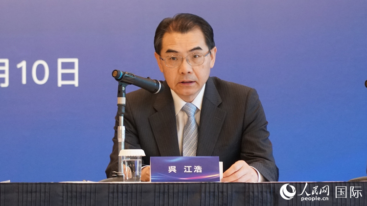中国驻日本大使吴江浩致辞。人民网 蒋晓辰摄