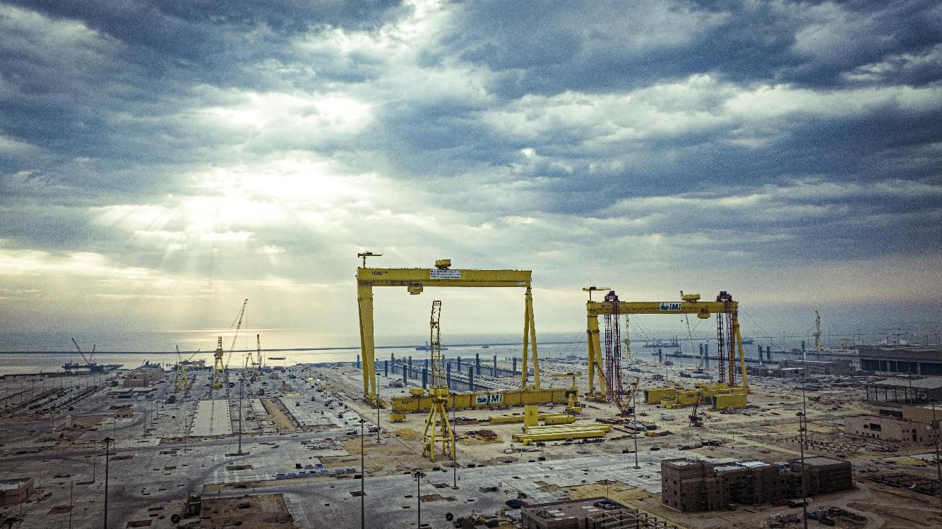 沙特国王港项目现场。山东电建供图
