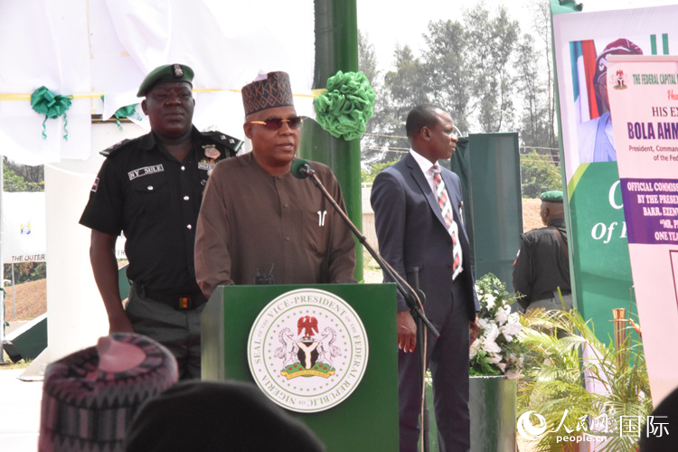  Nigerian Vice President Shetima delivered a speech. Photographed by Jiang Xuan, reporter of People's Daily Online