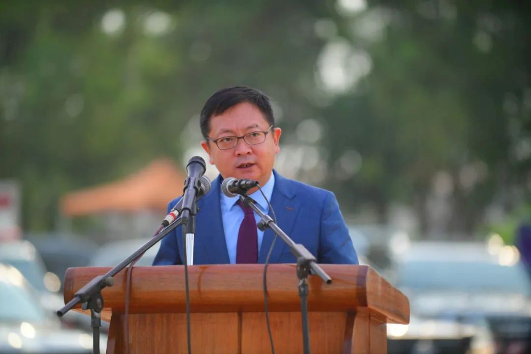 中国驻刚果（金）大使赵斌在开工仪式上致辞