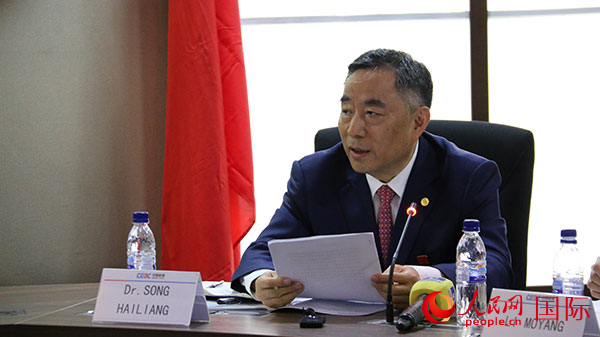 中国能建董事长宋海良。人民网记者 姜宣摄