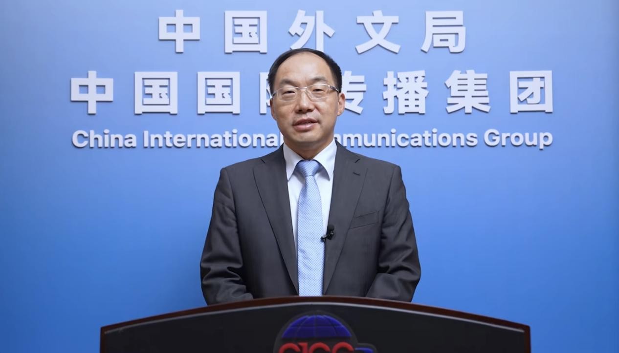 中国外文局副局长、当代中国与世界研究院院长于运全作开幕致辞。主办方供图