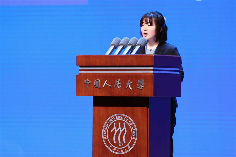 日方青年代表吉田彩乃发言（主办方供图）