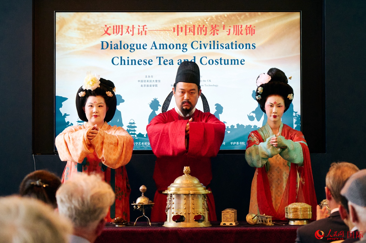 中国传统唐风茶宴演绎。人民网 杨浩鹏摄