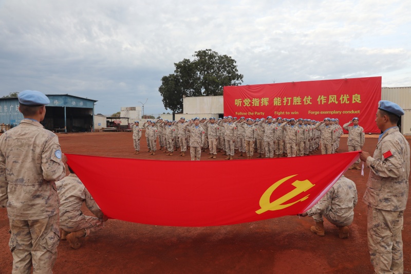 活动现场。中国第15批赴南苏丹（瓦乌）维和工兵分队供图