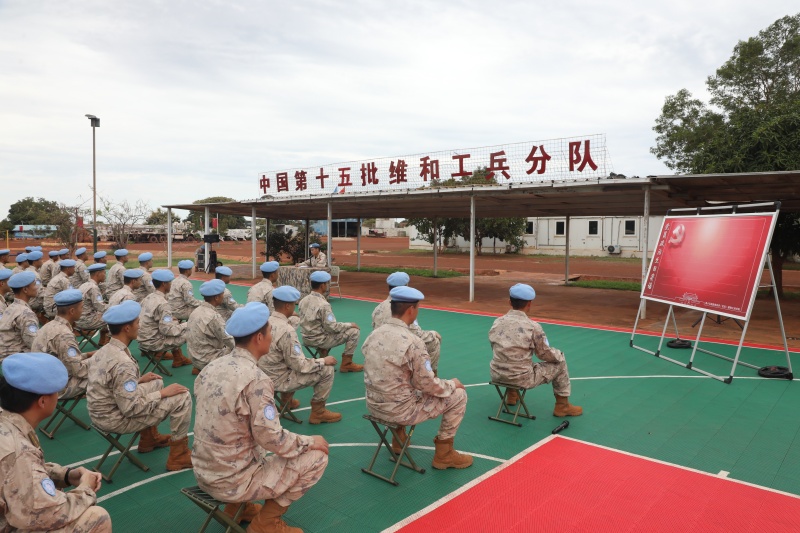 活动现场。中国第15批赴南苏丹（瓦乌）维和工兵分队供图