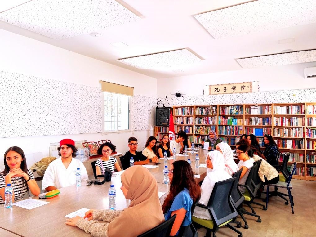 图为行前说明会现场。突尼斯迦太基大学孔子学院供图