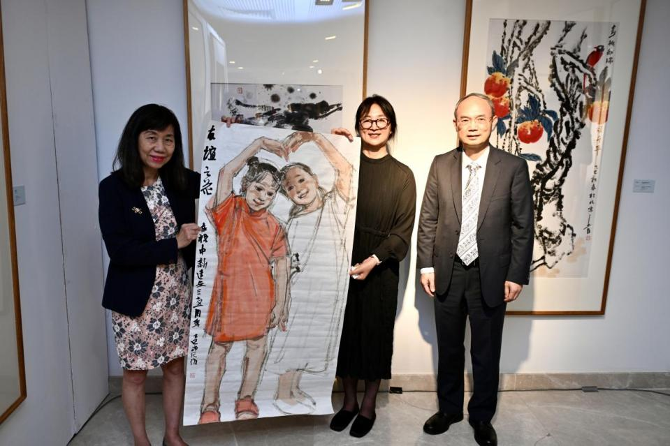 国际青少年绘画展示环节。新加坡中国文化中心供图