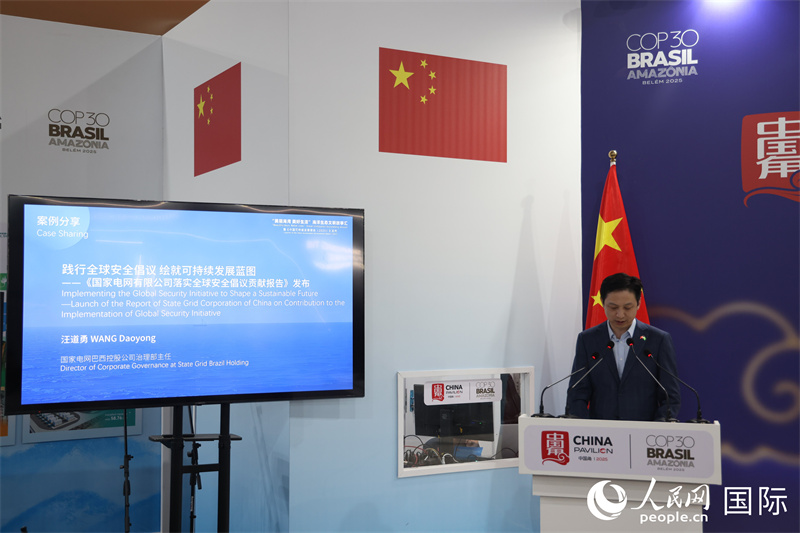 国家电网在COP30中国角发布《落实全球安全倡议贡献报告》