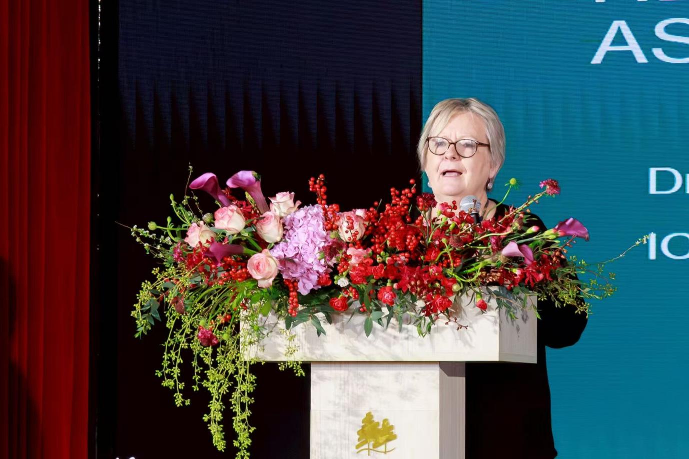 国际古迹遗址理事会副主席苏珊·麦金泰尔-塔姆沃博士致辞。主办方供图