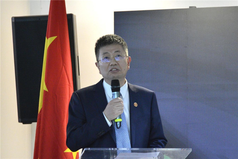 中国石油大学（北京）校长金衍在中国—巴西科技创新中心实体化运营启动仪式上发言。 陈妤汎摄