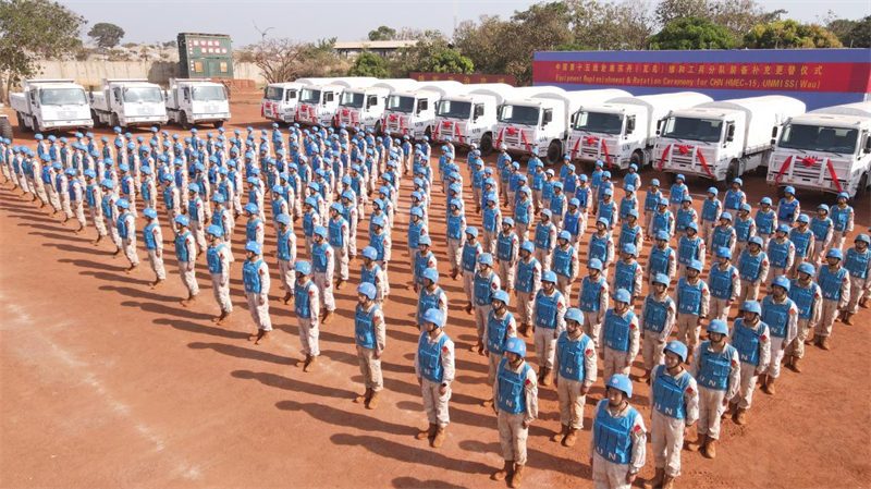 仪式现场。维和工兵分队供图