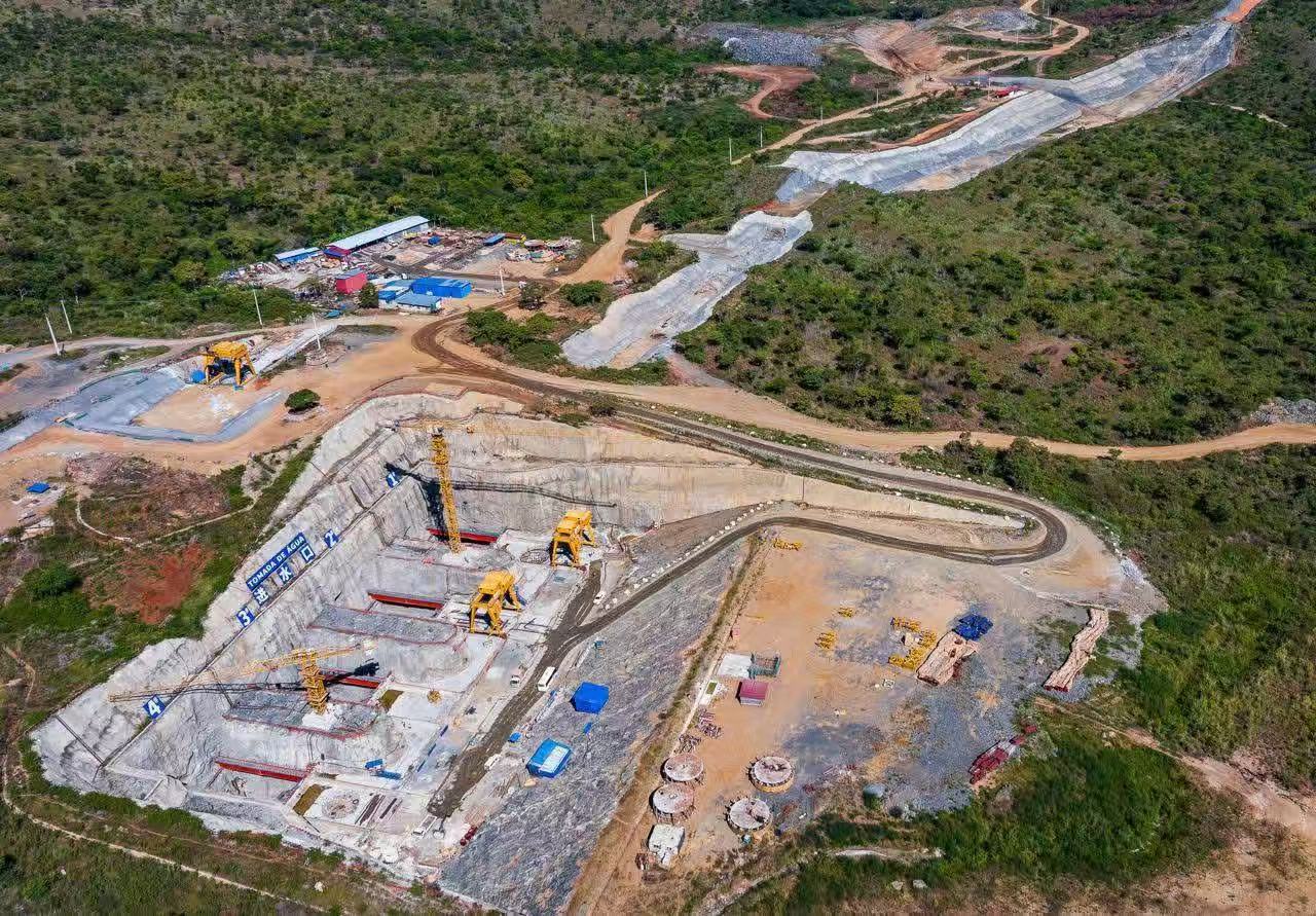 正在建设中的凯凯水电站鸟瞰。葛洲坝集团凯凯水电站项目部供图