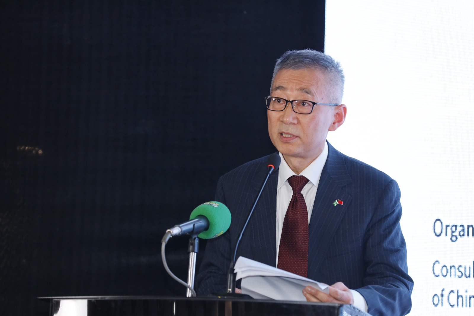中国驻拉合尔总领事孙彦在活动中致辞。中国驻拉合尔总领事馆供图