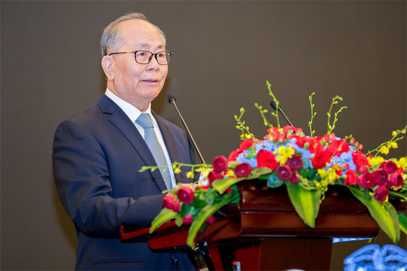 哥伦比亚独立216周年招待会现场,中国政府拉美事务特别代表邱小琪致辞。哥伦比亚驻华大使馆供图