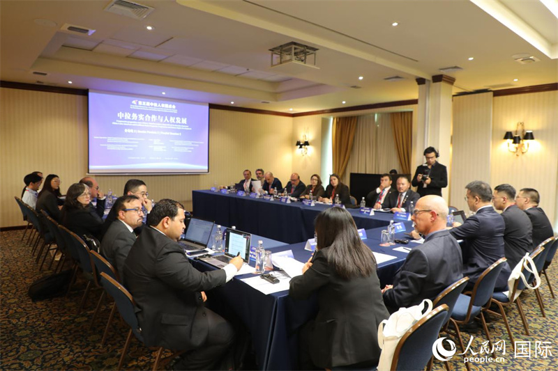 与会代表围绕中拉务实合作与人权发展议题在分论坛上展开交流。 人民网记者 陈一鸣摄