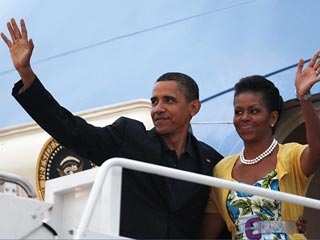 奥巴马携妻女访俄 莫斯科人出行要携带证件(图