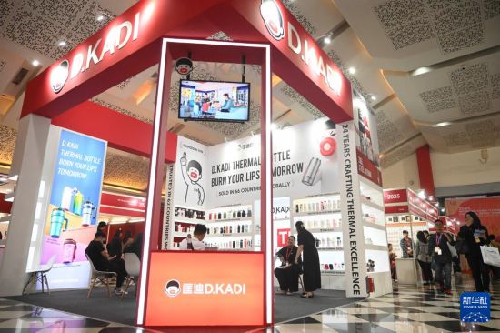 10月29日,人们在印度尼西亚雅加达国际会展中心举行的2025中国(印尼)国际电商产业博览会参观选购。新华社发(祖卡南摄)