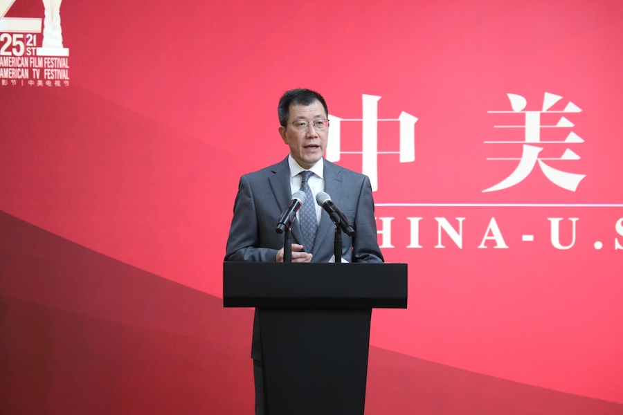 中国驻洛杉矶总领事郭少春发表致辞。 人民网记者 李志伟摄